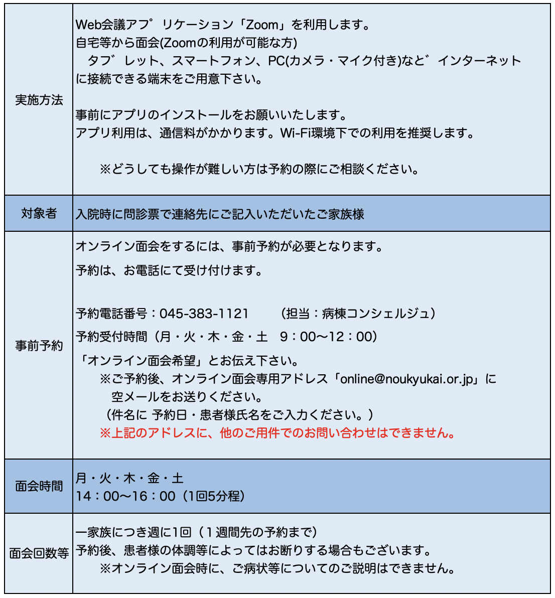 重要 面会制限について 医療法人社団のう救会 脳神経外科東横浜病院